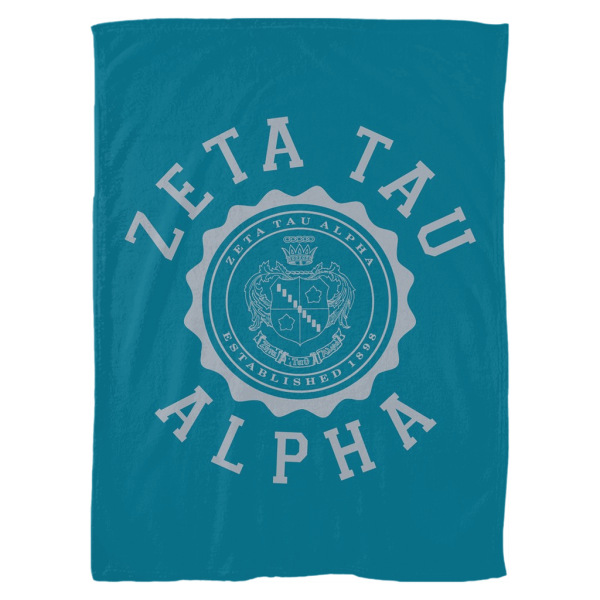 Zeta Tau Alpha Seal Fleece Blankets Discount - Image 2