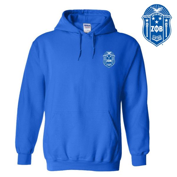 DISCOUNT-Zeta Phi Beta Crest Emblem Hooded Sweatshirt Online