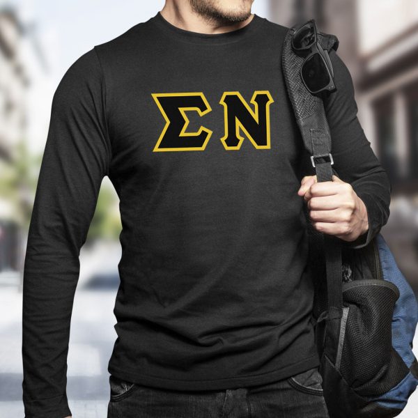 Sigma Nu Lettered Long Sleeve Shirt For Discount